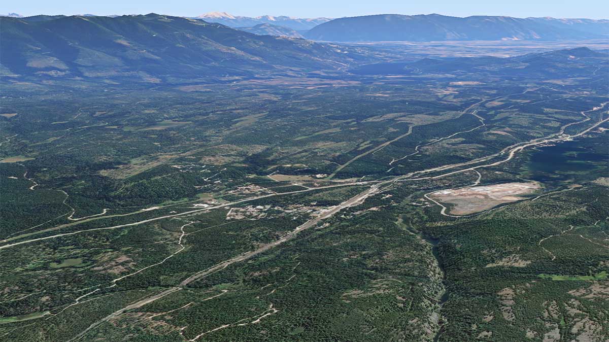 aerial image of Olney Montana