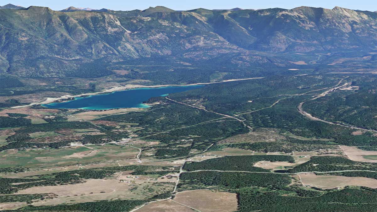 aerial image of Trego Montana