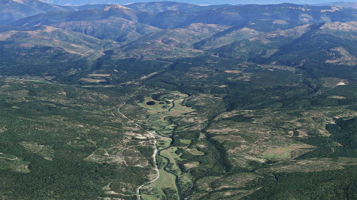 aerial image of Yaak Montana